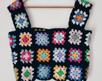 Granny Square Vest Crochet Pattern