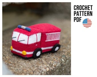 Amigurumi Fire Truck Crochet Pattern for Boys