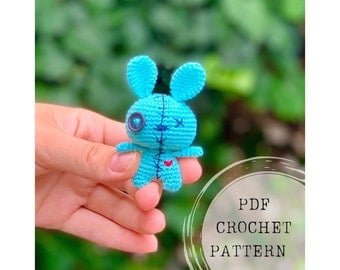 Crochet Pattern: Voodoo Bunny Amigurumi Keychain