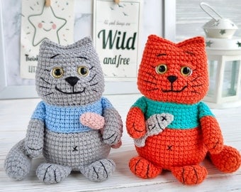 Crochet Pattern - Amigurumi Fat Cat Kittens PDF