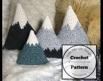 Chunky Amigurumi Adirondack Mountain Pillow Crochet Pattern