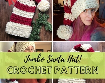 Chunky XL Santa Hat Crochet Pattern