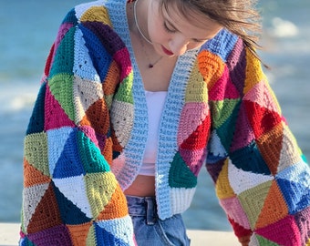 Kaleidoscope Crochet Jacket PDF: Harry Styles-Inspired
