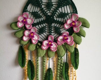 Orchid Dream Catcher Crochet Pattern Tutorial
