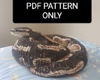 DIY Ball Python Crochet Pattern Plush