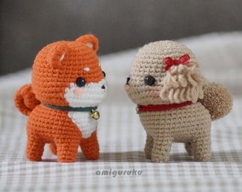 Poodle and Shiba Inu Puppy Crochet Patterns