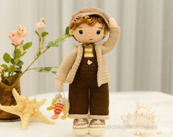 Tommy the Fisher Crochet Doll Pattern