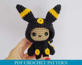 Umbreon-Inspired Eevee Onesie Crochet Pattern