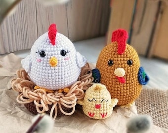 Amigurumi Chicken Family Crochet Pattern