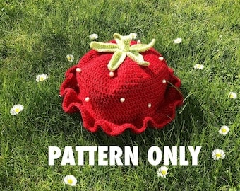 Crocheigh's Strawberry Crochet Sun Hat Pattern