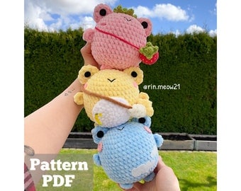 Crochet Pattern: Chubby Frogs & Strawberry Sky Varieties