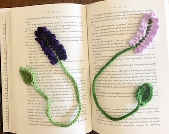 Lavender Flower Crochet Bookmark: Beginner's Pattern