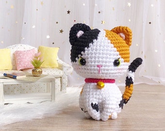 Minnie Calico Kitten Crochet Pattern: Amigurumi PDF