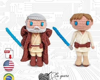 Obi-Wan & Luke Amigurumi Crochet Pattern PDF
