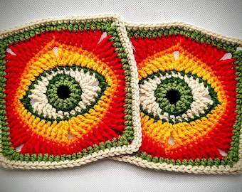 Vintage Granny Eye Crochet Square Pattern