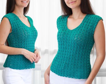 ABIGAIL Boho Crochet Top Pattern, XS-XXL Sizes