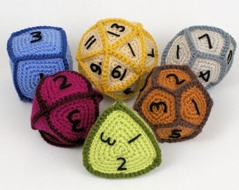 Crochet Patterns for RPG Gamer's Gaming Dice