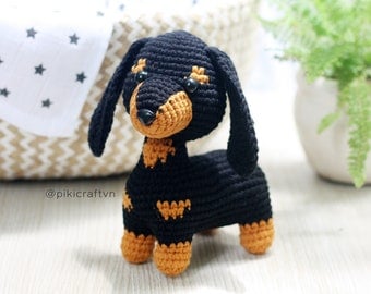 Dachshund Puppy Crochet Amigurumi Pattern: Oscar