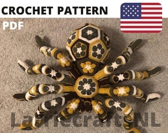 Giant Spider Crochet Pattern: Halloween Tarantula Toy