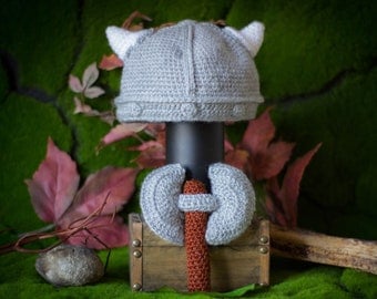 Viking Baby Hat and Rattle Set