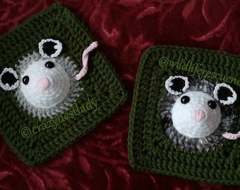 WRN's 'Possum 3D Granny Square Crochet Pattern