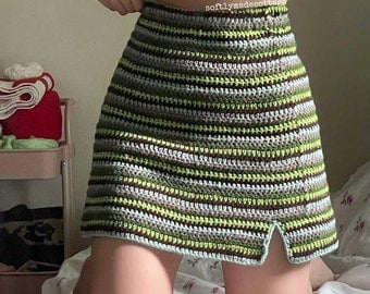 Keri Invisible Elastic Waist Slit Skirt Pattern