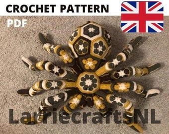 Tarantula Crochet Pattern: African Flower Spider
