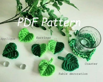 Easy Monstera Leaf Crochet Pattern for DIYs