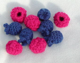 Free Crochet Pattern for Blueberries & Raspberries