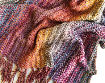 Woven Crochet Blanket Pattern - Instant PDF
