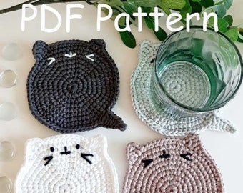 DIY Easy Cat Coaster Crochet Pattern