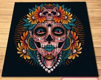 Dia De Los Muertos Crochet Blanket Pattern