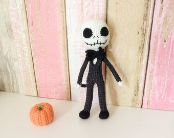 Jack Skellington Halloween Crochet Amigurumi Pattern - English/Spanish