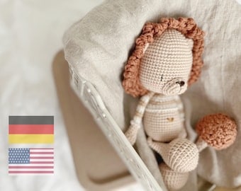 Sora Lion Amigurumi Crochet Pattern in English/German