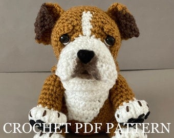 Adorable English Bulldog Puppy Crochet Pattern