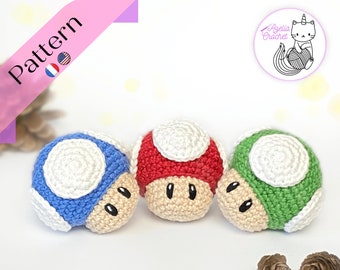 Mario Bros Mushroom Crochet Pattern in PDF