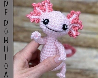 Cute Mini Axolotl Crochet PDF Pattern