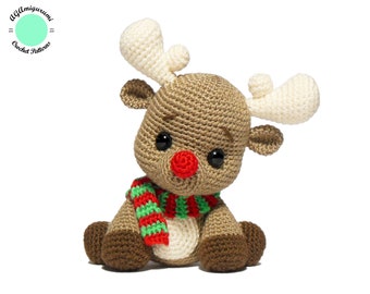 DIY Amigurumi Christmas Reindeer Crochet Pattern