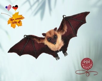 Large Flying Fox Bat Amigurumi Crochet Pattern