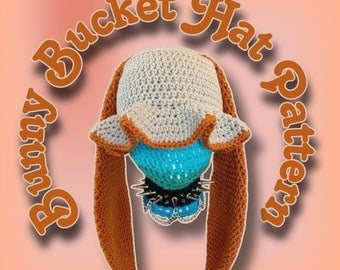 Pattern-Only for Bunny Bucket Hat Crochet