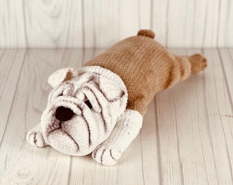English Bulldog Amigurumi Dog Crochet Pattern