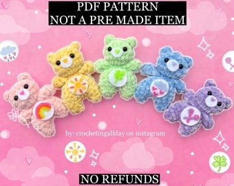Caring Bears Amigurumi Crochet PDF Pattern