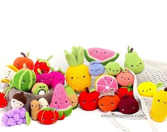 Beginner's Bundle: 30 Easy Amigurumi Fruit Patterns
