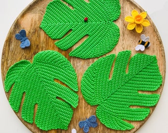 Monstera Leaf Coaster Crochet Pattern
