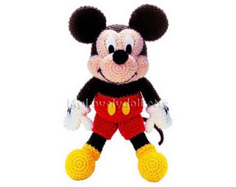 English Mickey Mouse Crochet Amigurumi Pattern