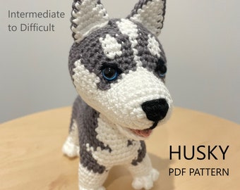 Siberian Husky Amigurumi Crochet Pattern