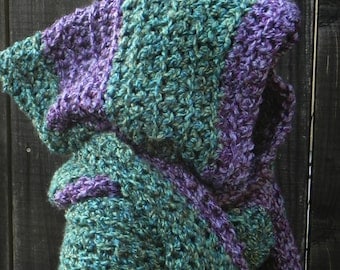 Convertible Hooded Scarf Easy Crochet Pattern