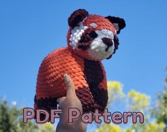 Red Panda Crochet Plushie PDF Pattern
