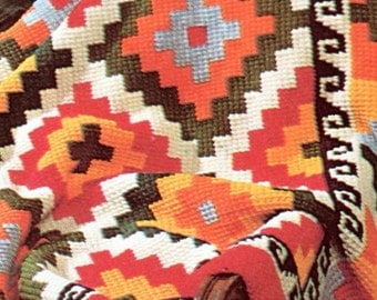 Southwestern Geo Sunset Crochet Pattern for Blanket