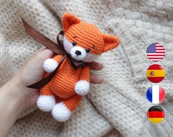 Fox Amigurumi Crochet Pattern for Plush & Rattles